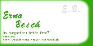 erno beich business card